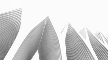 Mimari sanat konseptinde soyut çizgiler, minimum geometrik şekiller. 