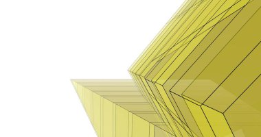 Mimari sanat konseptinde soyut çizgiler, minimum geometrik şekiller. 