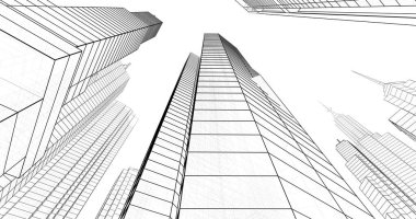 soyut mimari duvar kağıdı tasarımı, dijital konsept arkaplan