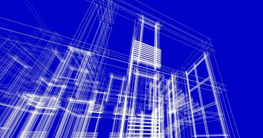 soyut mimari duvar kağıdı tasarımı, dijital konsept arkaplan