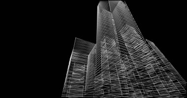 soyut mimari duvar kağıdı tasarımı, dijital konsept arkaplan