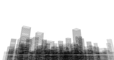 soyut mimari duvar kağıdı tasarımı, dijital konsept arkaplan