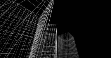 soyut mimari duvar kağıdı tasarımı, dijital konsept arkaplan