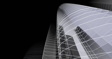 soyut mimari duvar kağıdı tasarımı, dijital konsept arkaplan