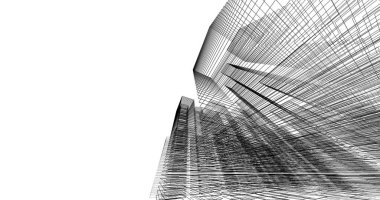 soyut mimari duvar kağıdı tasarımı, dijital konsept arkaplan