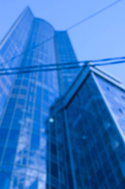 Bulanık şehir. Renkli soyut arkaplan