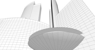 soyut mimari duvar kağıdı tasarımı, dijital konsept arkaplan