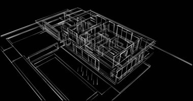 soyut mimari duvar kağıdı tasarımı, dijital konsept arkaplan