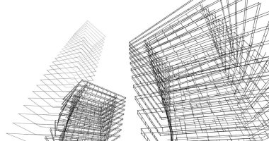 soyut mimari duvar kağıdı tasarımı, dijital konsept arkaplan