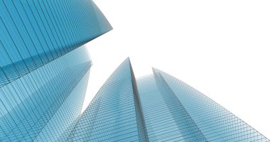 Mimari sanat konseptinde soyut çizgiler, minimum geometrik şekiller. 