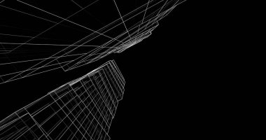 soyut mimari duvar kağıdı tasarımı, dijital konsept arkaplan