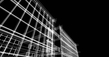 soyut mimari duvar kağıdı tasarımı, dijital konsept arkaplan