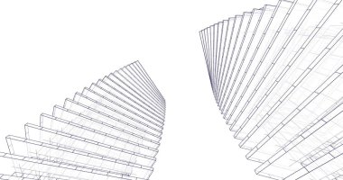 soyut mimari duvar kağıdı tasarımı, dijital konsept arkaplan