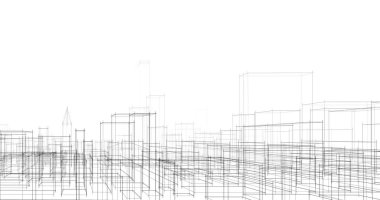 soyut mimari duvar kağıdı tasarımı, dijital konsept arkaplan