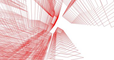 soyut mimari duvar kağıdı tasarımı, dijital konsept arkaplan