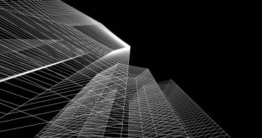 soyut mimari duvar kağıdı tasarımı, dijital konsept arkaplan