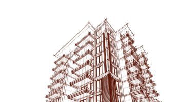 soyut mimari duvar kağıdı tasarımı, dijital konsept arkaplan