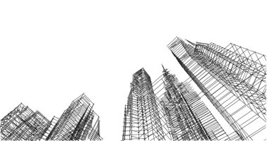 soyut mimari duvar kağıdı tasarımı, dijital konsept arkaplan