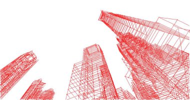 soyut mimari duvar kağıdı tasarımı, dijital konsept arkaplan