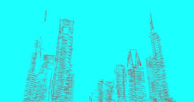 soyut mimari duvar kağıdı tasarımı, dijital konsept arkaplan