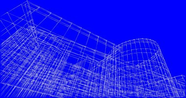 soyut mimari duvar kağıdı tasarımı, dijital konsept arkaplan