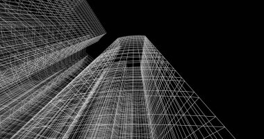 soyut mimari duvar kağıdı tasarımı, dijital konsept arkaplan