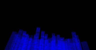 Arkaplanda mimari bina 3d illüstrasyon