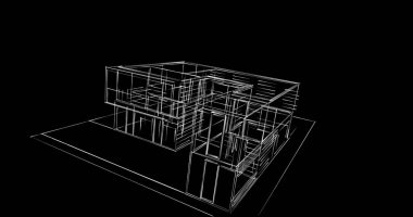 soyut mimari duvar kağıdı tasarımı, dijital konsept arkaplan