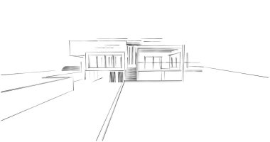 soyut mimari duvar kağıdı tasarımı, dijital konsept arkaplan