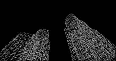 soyut mimari duvar kağıdı tasarımı, dijital konsept arkaplan