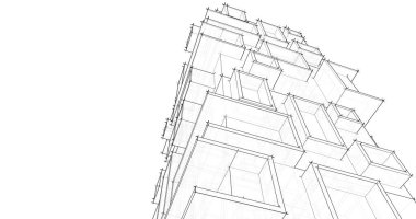 soyut mimari duvar kağıdı tasarımı, dijital konsept arkaplan