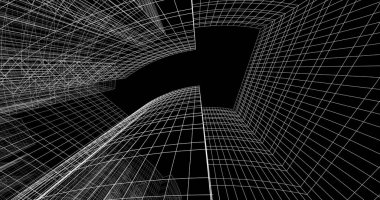 soyut mimari duvar kağıdı tasarımı, dijital konsept arkaplan