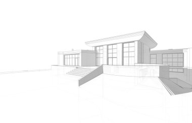 soyut mimari duvar kağıdı tasarımı, dijital konsept arkaplan