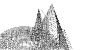 soyut mimari duvar kağıdı tasarımı, dijital konsept arkaplan