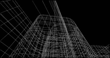 soyut mimari duvar kağıdı tasarımı, dijital konsept arkaplan