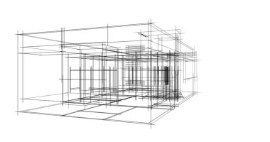 minimal geometrik şekiller, mimari çizgiler