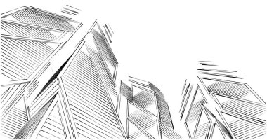 eskiz sanatı, geometrik mimari binalar tasarımı