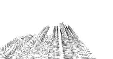 soyut mimari duvar kağıdı tasarımı, dijital konsept arkaplan