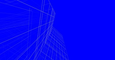 Mimari sanat konseptinde soyut çizgiler, minimum geometrik şekiller. 