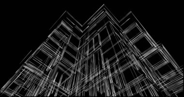 soyut mimari duvar kağıdı tasarımı, dijital konsept arkaplan