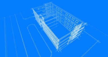 soyut mimari duvar kağıdı tasarımı, dijital konsept arkaplan