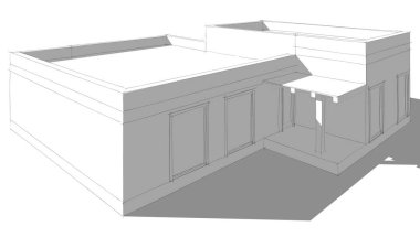soyut mimari duvar kağıdı tasarımı, dijital konsept arkaplan