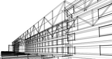 soyut mimari duvar kağıdı tasarımı, dijital konsept arkaplan
