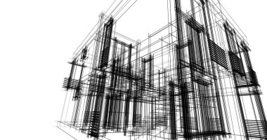 soyut mimari duvar kağıdı tasarımı, dijital konsept arkaplan