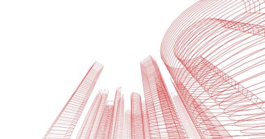 soyut mimari duvar kağıdı tasarımı, dijital konsept arkaplan