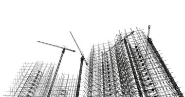 soyut mimari duvar kağıdı tasarımı, dijital konsept arkaplan