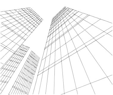 soyut mimari duvar kağıdı tasarımı, dijital konsept arkaplan