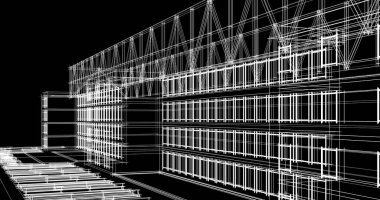 soyut mimari duvar kağıdı tasarımı, dijital konsept arkaplan