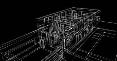 soyut mimari duvar kağıdı tasarımı, dijital konsept arkaplan