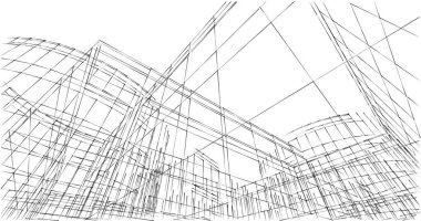 soyut mimari duvar kağıdı tasarımı, dijital konsept arkaplan